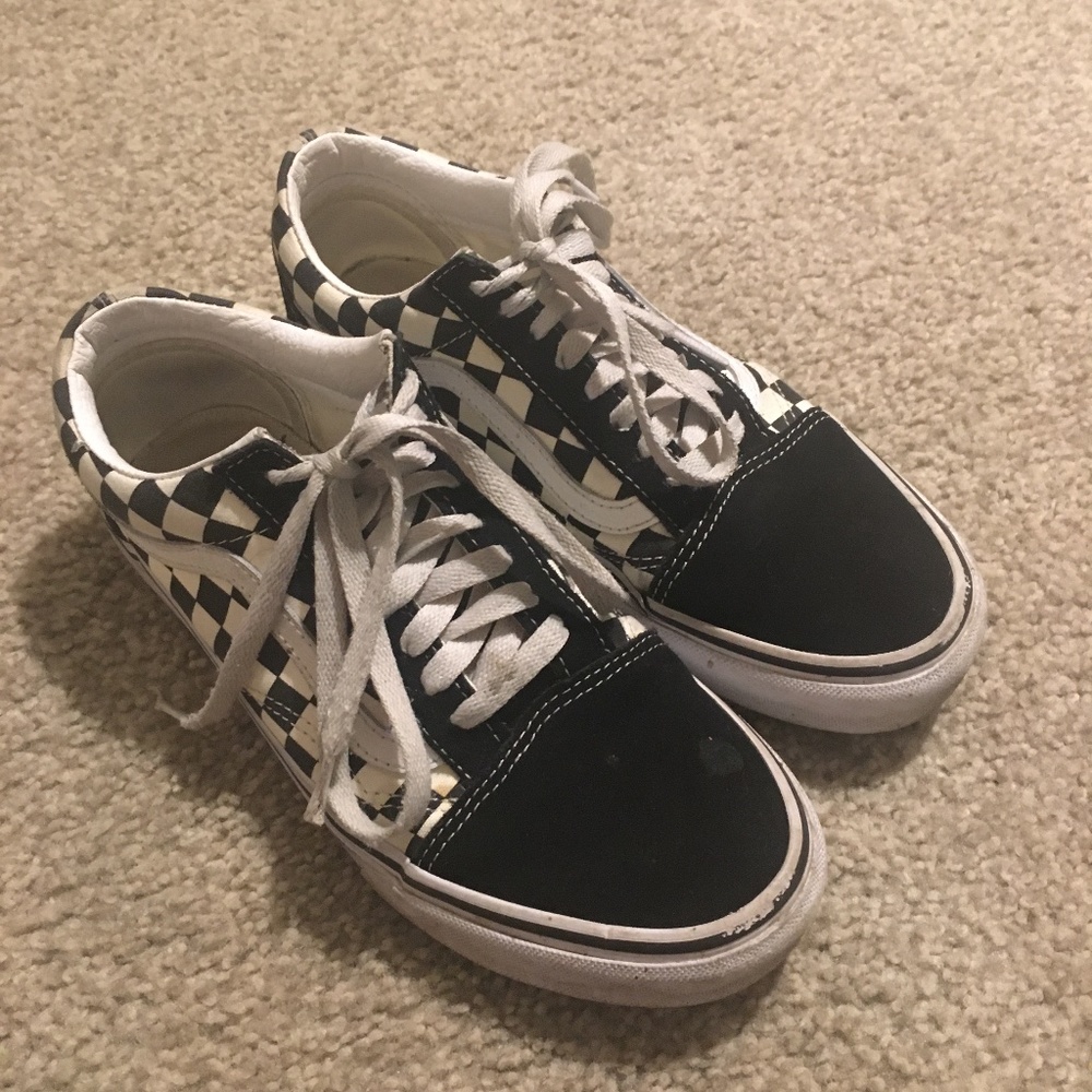 Black and white checkered vans